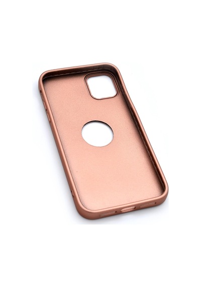 Apple Uyumlu iPhone 11 Uyumlu Deri Görünümlü Sert Kapak Kılıf Taba Kum Beji Bej -