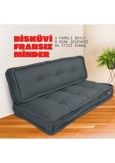 Xpermate Bisküvi Minder Petek Önü Fransız 60x120x14 Antrasit
