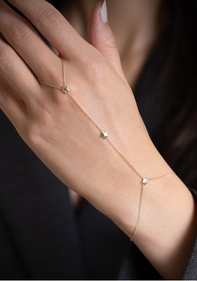 14 Ayar Altın Mini Yıldızlı Şahmeran 1 Mm Sarı