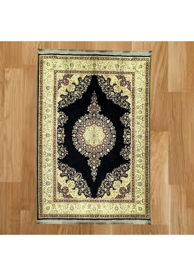 Geleneksel Anadolu Motifli 120 X 180 Cm Dijital Baskı Halı Lacivert