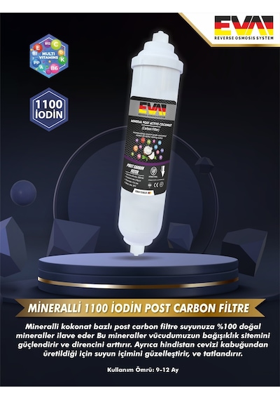 EVA Premium 8.5 ph Alkali Su Arıtma Cihazı Pompalı Seçenekli