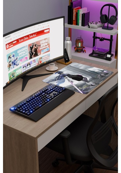 Clorinde Genshin Impact Anime Gacha V1 - 48x40 Xl Gaming Mouse Pad Fare Altlığı