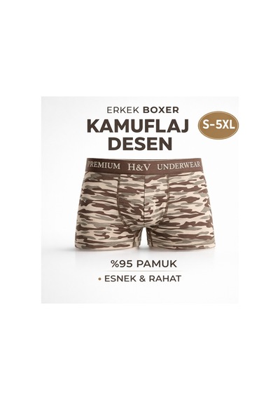 Mercan Kamuflaj Desenli Boxer Kahve -terleme Ve Koku Yapmaz-bel Lastiği Tahriş Ve İz Yapmaz Kahverengi Mercan Kamuflaj Desenli Boxer Kahve -terleme Ve Koku Yapmaz-bel Lastiği Tahriş Ve İz Yapmaz Kahverengi