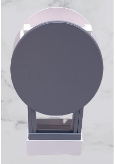 Çanta Zigon Sehpa Oval Model İkili Takım Ahşap Mdf Gri ve Beyaz Renk Uyumu El Yapımı