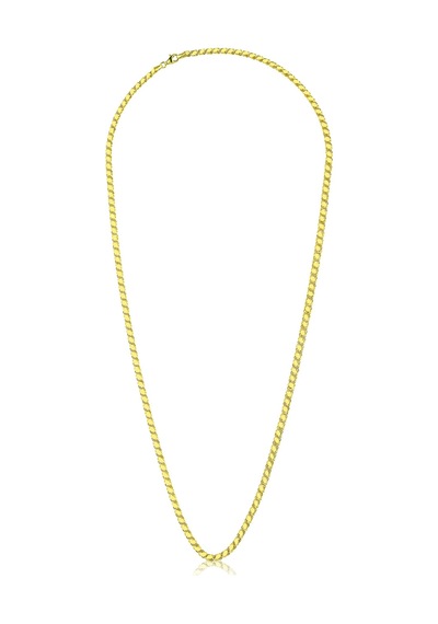 Pullu 4mm Altın Zincir 55cm /22 Ayar Sarı