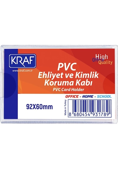 Pvc Ehliyet & Kimlik Koruma Kabı 92x60mm. - Tekli