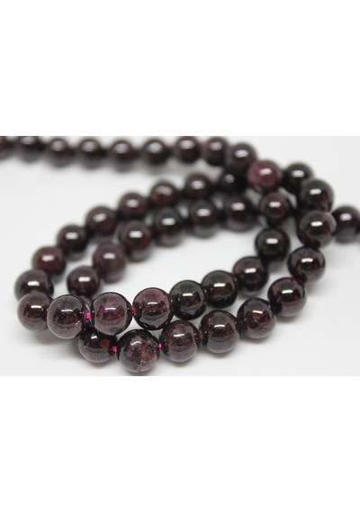 Lal (Granat) (Garnet) Taşı Yarım Dizi 7 MM 18 CM Çok Renkli