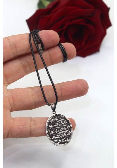 Nas Süresi 925 Ayar Gümüş Erkek Kolye 201023621