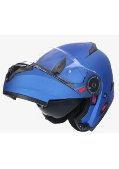 Shiro Flip Up 4133 SH 508sv Tırıton Monoclour SolidMat Güneş Gözlüklü Motosiklet Kaskı Mat Mavi