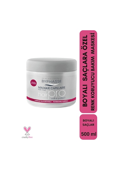 Byphasse Hair Pro Color Boyalı Saçlar İçin Renk Koruyucu Bakım Maskesi 500 ML