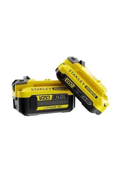 Stanley - Fatmax Sfmcb204-xj Fatmax 18v/4.0 Ah Sfmcb204 Lityum İyon, Kendi Kendine Deşarj Yok, Hafıza Etkisi Yok, 3 Kademeli Led Şarj Durumu Göstergesi, Tüm V20 Akü Ürünleri İçin Kullanılabilir