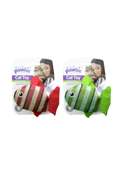 Pawise Kedi Oyuncağı Striped Cat Toy-balık