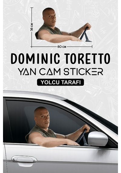 Domınıc Toretto Yan Cam Sticker Yolcu - 851663782