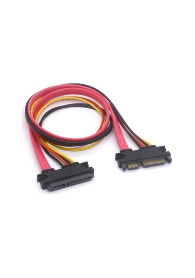 50 Cm Sata Uzatma Kablosu 50 Cm 22 Pin Uzatma Kablosu Dişi Erkek Sata Uzatma Kablosu