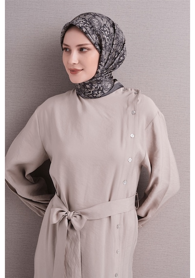 Armine İpek Eşarp 2027 Kış - 9609-84 Füme Gri Sura