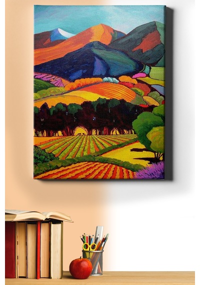 Webstyle Sayılarla Boyama Seti Kasnaklı Renkli Dağlar 50 X 65 Cm