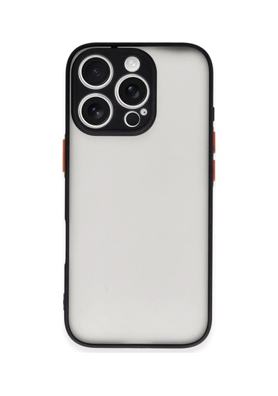 Newface - 382 - İphone 16 Pro Max Kılıf Montreal Silikon Kapak - Ece-umay - - Siyah