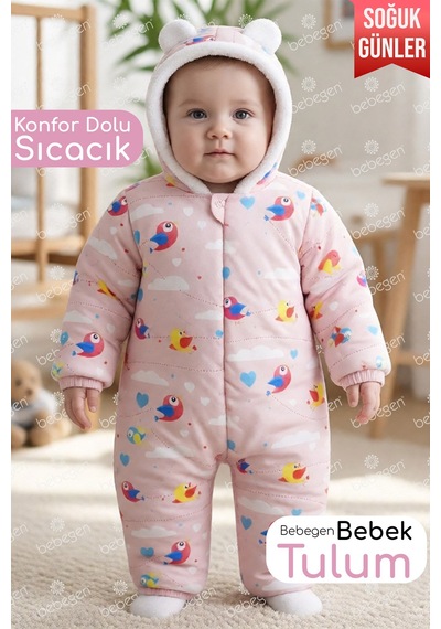 Bebegen Kız Bebek Somon Kozmonot Ayaksız Tulum Çok Renkli