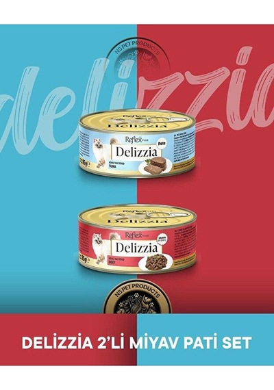 Reflex Plus Delizzia Ton Balıklı Pate & Dana Etli Gravy Yetişkin Kedi Maması Seti 2x85 Gram