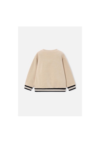 Mayoral Erkek Çocuk Baskılı Cepli Sweatshirt Bej 4462