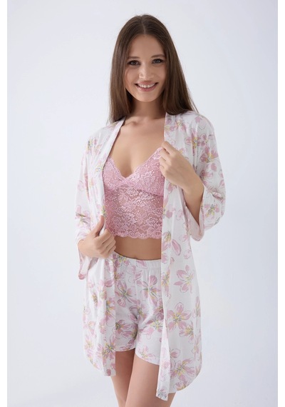 Angbutik Arnetta 3625-s Kadın 3'lü Takım PEMBE