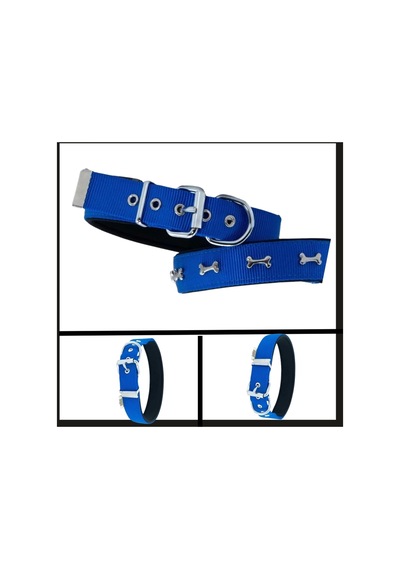Uyguna-yakala Royal Blue 3.0 42-50 Cm Dokuma Kemikli Boyun Tasması-sma.363