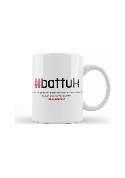 Battuk Karadeniz Kupa Bardak Porselen Karışık