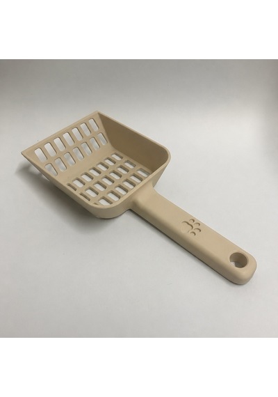 3d Baskı Kedi Kumu Küreği - Geniş Hazneli Eleme Küreği-bej