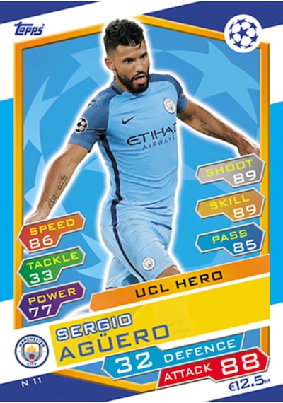 4 Paket 24 Kart Uefa Şampiyonlar Ligi 16/17 Match Attax Futbolcu Kartları