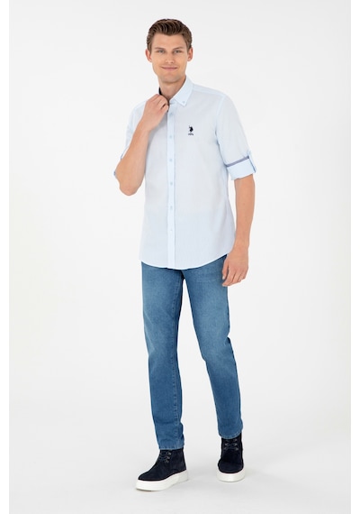 U.s. Polo Assn. Erkek Açık Mavi Gömlek Desenli 50291240-vr003 Açık Mavi