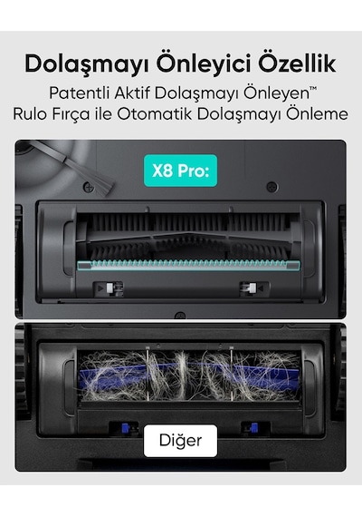 Anker Eufy Clean X8 Pro T2266 Akıllı Robot Süpürge Siyah