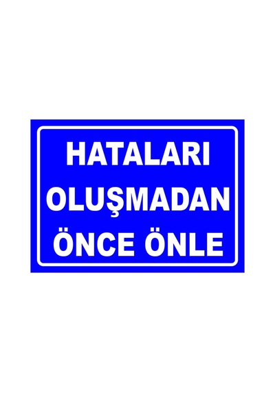 Hataları Oluşmadan Önce Önle 15x21 Cm Galvaniz Saç 0,4 Mm