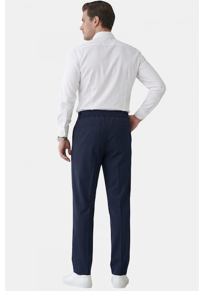 Deep Sea Deepsea Lacivert Baggy Fit Pileli Kumaş Pantolon Likralı, Beli Lastikli Rahat Kesim Erkek Pantolon 2600920