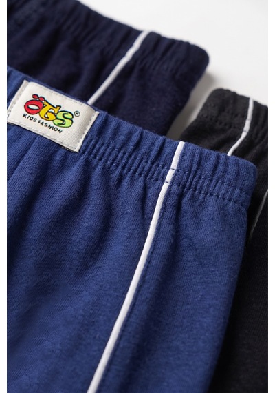 Öts Erkek Çocuk 3 Lü Pamuklu Boxer Nefes Alan Doku 7248-3 Renkli