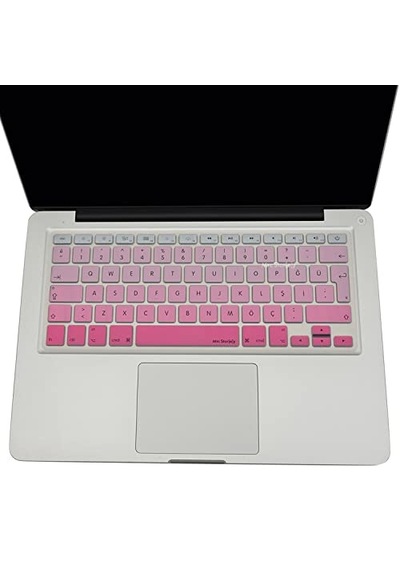 Macbook Silikon Klavye Kaplama Koruyucu Kılıf Macbook Air Pro Eski Usb Li Model 2008/2017 Uyumlu Türkçe Q Renkli Bas