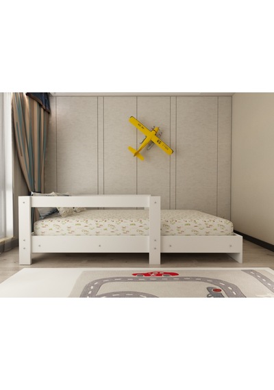 Herseycik Ninnimo Montessori 90X190 Yatak Uyumlu Mdf Karyola My7-1 Beyaz