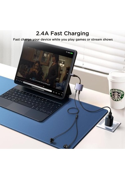 Joyroom Arama Destekli Audio Adapter Lightning - Dual Lightning