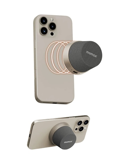 Momax 1-vibe Go Magnetic Wireless Taşınabilir Kablosuz Hoparlör Titanium