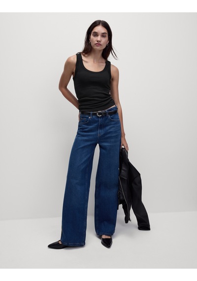 Marks & Spencer Pamuk Karışımlı Ribana Slim Fit Atlet Siyah