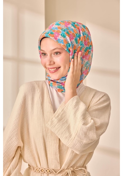 Silk Home Soft Eşarp 73092-31 Taş, Patina, Pembe, Gri, Turuncu, Bebe Mavi
