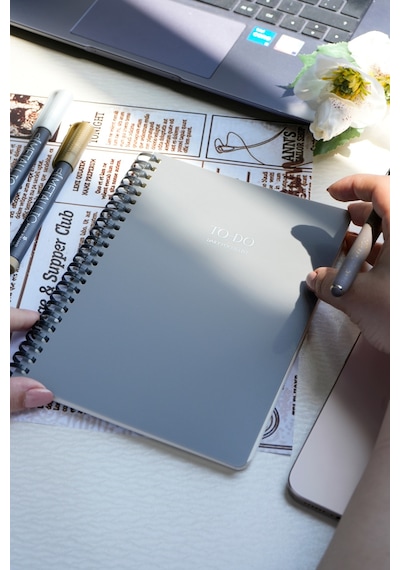 Sylcon Spiralli Defter To-do . Pp.100 Gr. Ivory,a5 Siyah Siyah3