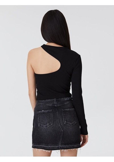 LOFT Fitted Kadın Tshirt U.kol Lf2030516 Q1.v1 Siyah
