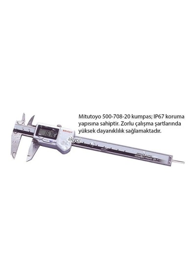Mitutoyo 500-708-20 Su Geçirmez Ip67 Dijital Kumpas-300 Mm