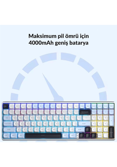 Aula S100 Pro Rgb Mekanik Hot Swap Brown Switch Mavi Kablosuz Gaming Klavye