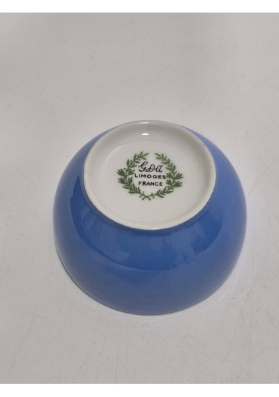 Gda Limoges Mavi Renk Mini Porselen Kase 7,5x4cm