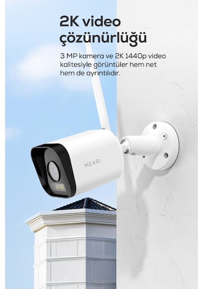 L1 Plus Dış Mekan Ethernet, Wi-fi Güvenlik Kamerası Full Hd, Gece Görüşü, Çift Yönlü Ses, Sd Kart