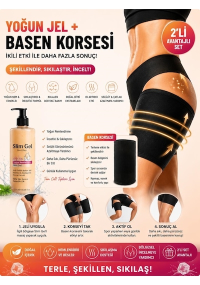 Collagen İçerikli Yoğun Jel 250 Ml Ve Termal Basen Korsesi 2'li Set Toparlayıcı Ve Sıkılaştırıcı Bak