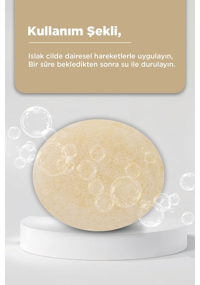 Türk Hamam Özlü Süngerli Sabun Beyaz Sabun