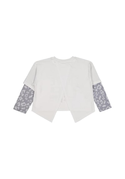 Civil Girls Leopar 6-9 Yaş Sweatshirt Beyaz