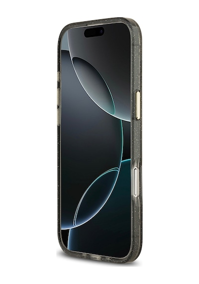 Apple Uyumlu iPhone 17 Air Kılıf Guess Lisanslı M-safeli Simli Çiçek Desenli Metal Kamera Çerçeveli Kapak Siyah Siyah